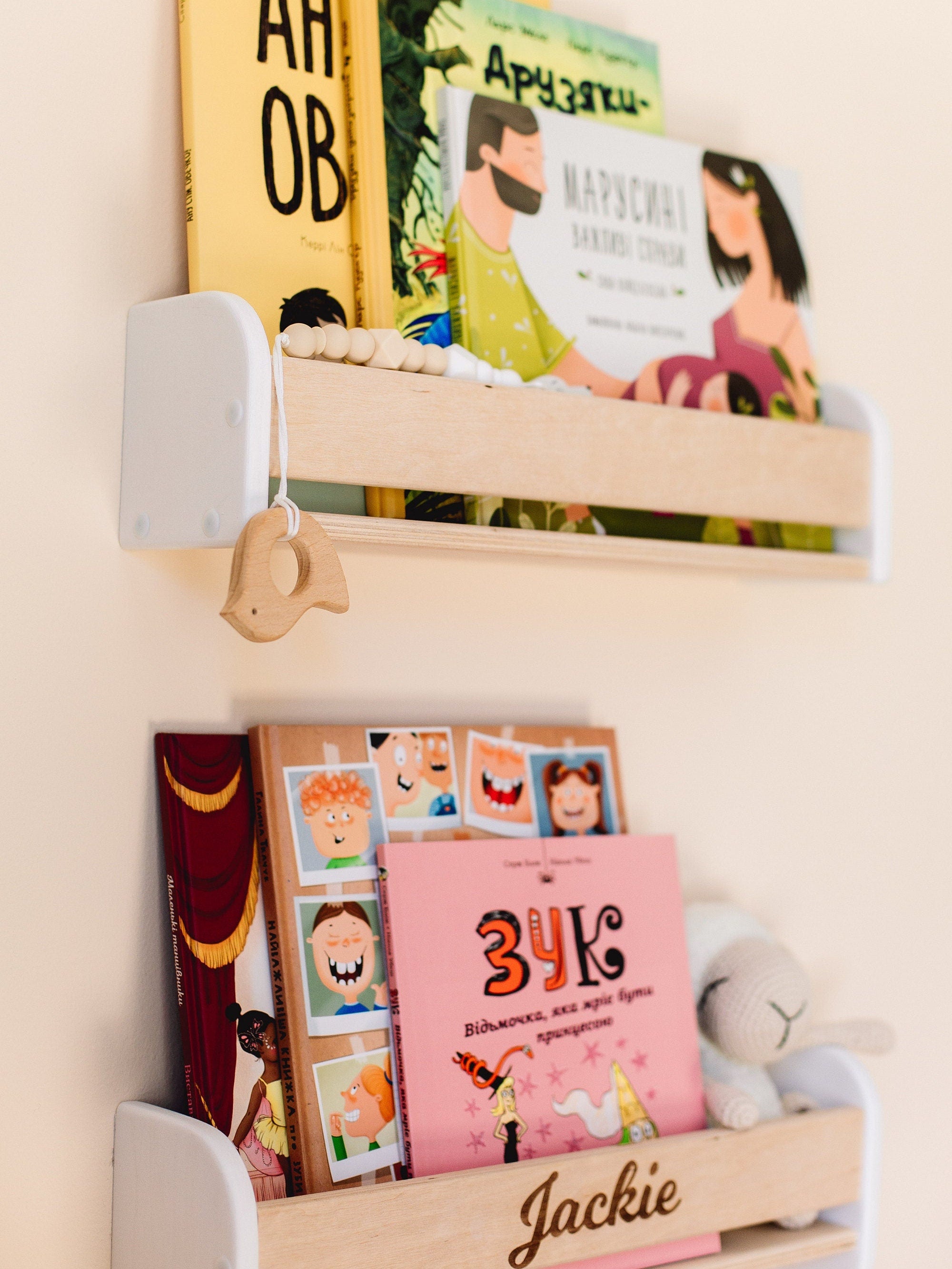 White Wall Mount Bookshelf