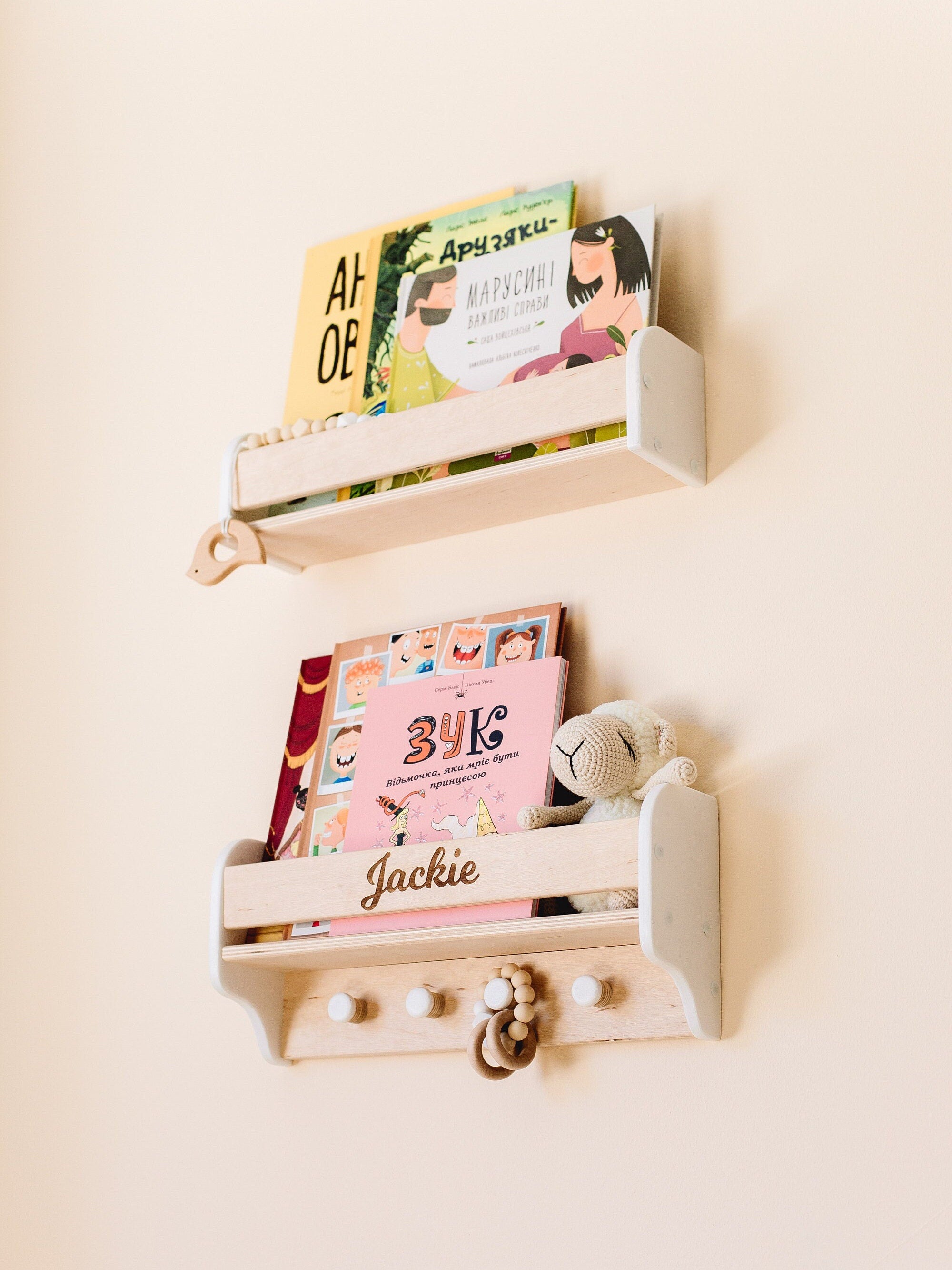 White Wall Mount Bookshelf