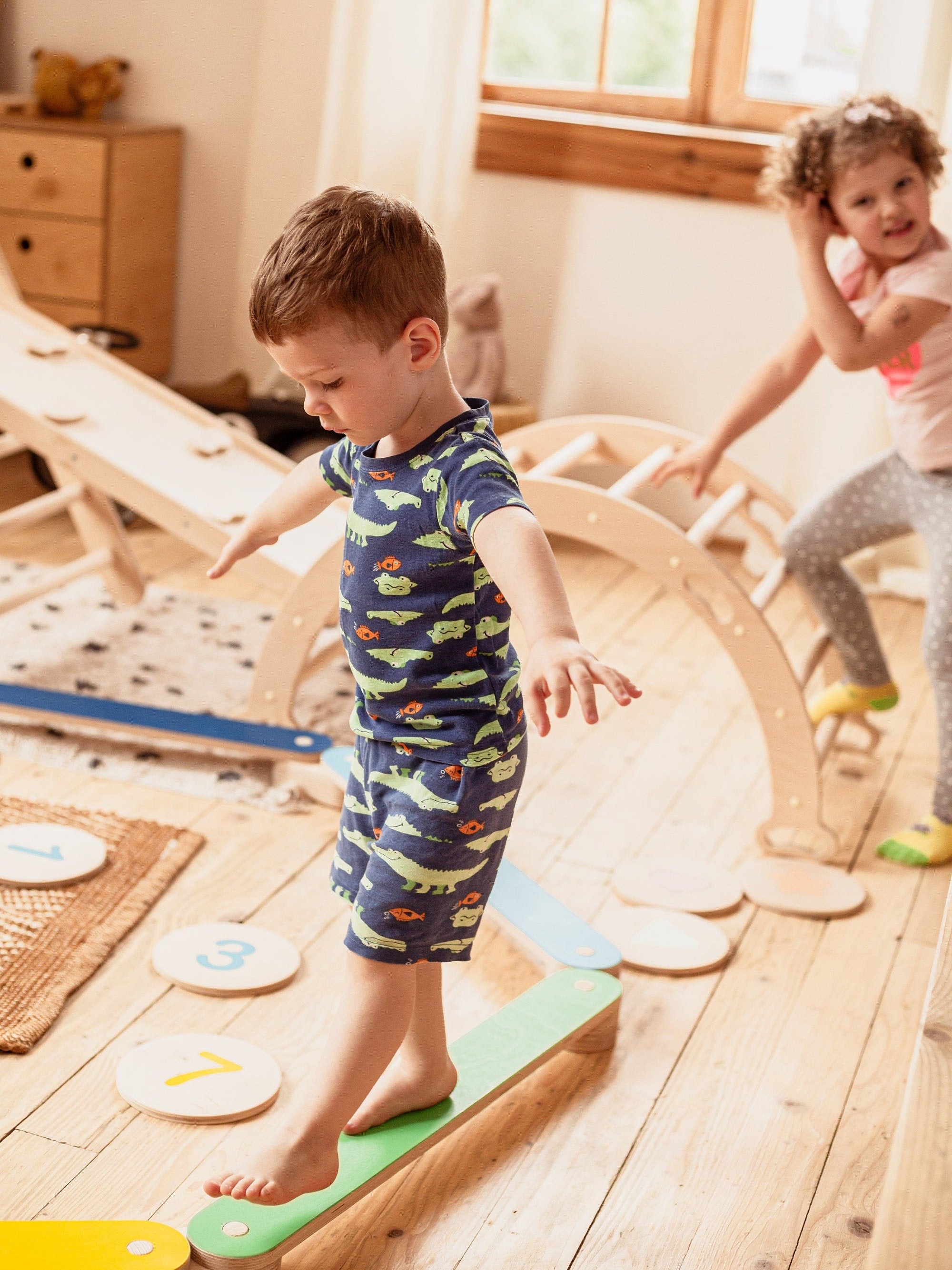 Balance Beam Set + Stepping Stone Kid