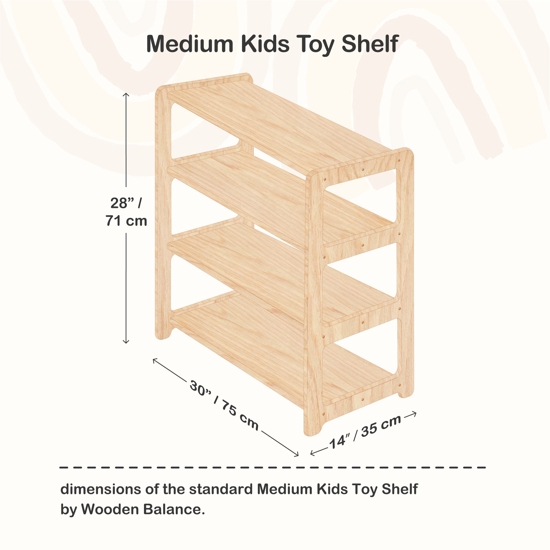 Set of 3 Shelves: Toy Storage + Kid Clothing Rack