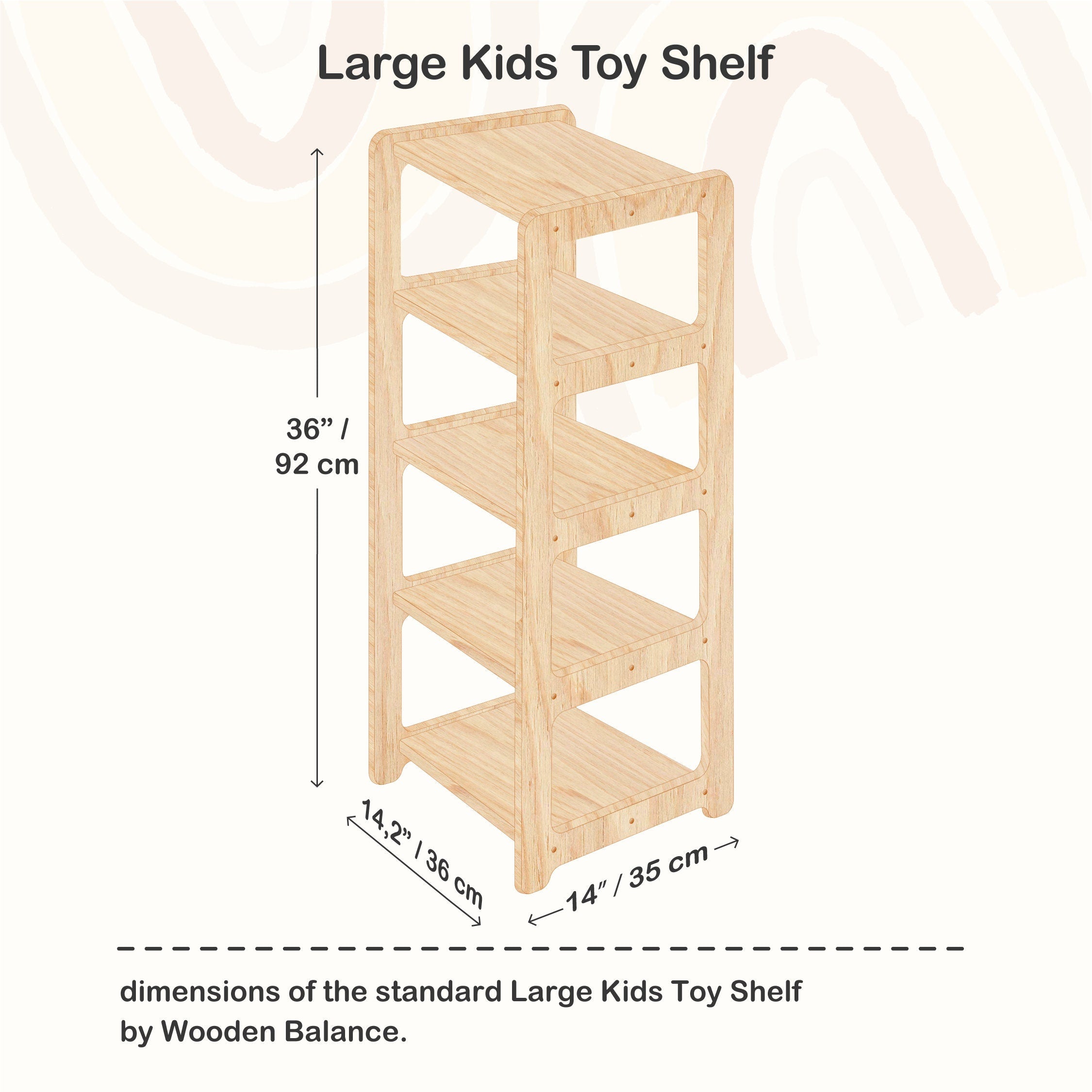 Set of 3 Shelves: Toy Storage + Kid Clothing Rack