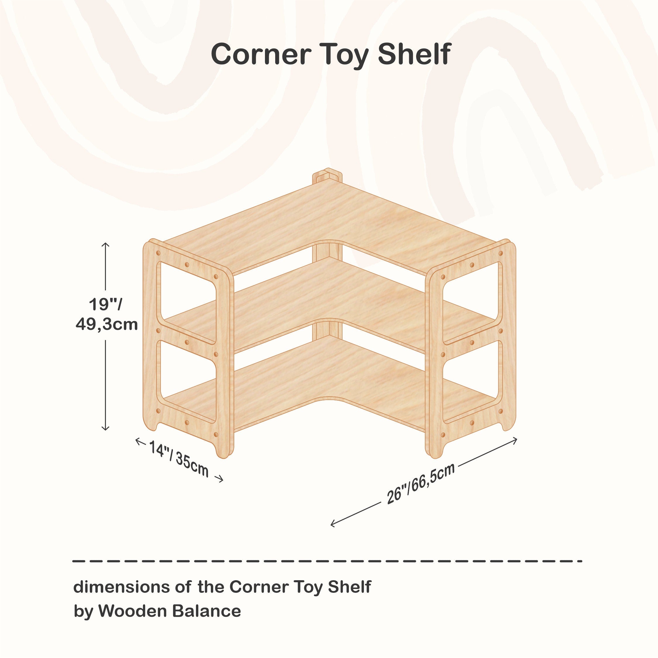 Montessori Bookshelf + Small Toy Shelf + Corner Toy Shelf